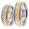 Two Tone Matching Wedding Bands