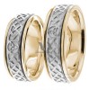 Two Tone Wedding Ring Set