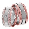 Rose White Gold Wedding Set