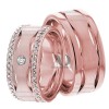 Rose Gold Wedding Ring Set