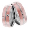 Multi Tone Wedding Band Set