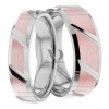 Multi Tone Wedding Band Set