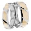 Two Tone Matching Wedding Bands