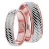 Rose White Gold Wedding Set