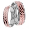 Multi Tone Wedding Band Set
