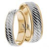 Two Tone Wedding Ring Set