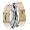 Two Tone Matching Wedding Bands