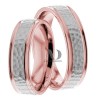 Rose White Gold Wedding Set