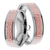 Multi Tone Wedding Band Set