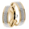 Two Tone Wedding Ring Set