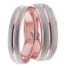 Rose White Gold Wedding Set