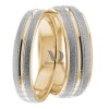 Two Tone Wedding Ring Set