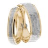 Two Tone Wedding Ring Set