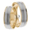 Two Tone Wedding Ring Set