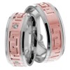 Multi Tone Wedding Band Set