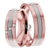 Rose White Gold Wedding Set