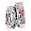 Multi Tone Wedding Band Set