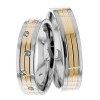 Two Tone Matching Wedding Bands