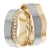 Two Tone Wedding Ring Set