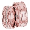 Rose Gold Wedding Ring Set