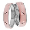Multi Tone Wedding Band Set