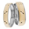 Two Tone Matching Wedding Bands