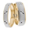 Two Tone Wedding Ring Set