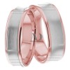 Rose White Gold Wedding Set