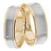 Two Tone Wedding Ring Set