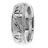 White Gold Religious Wedding Band