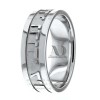White Gold Religious Wedding Band