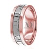 Rose White Gold Religious Wedding Ring