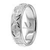 White Gold Religious Wedding Band