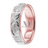 Rose White Gold Religious Wedding Ring