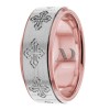Rose White Gold Religious Wedding Ring