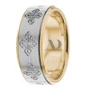 Two Tone Religious Wedding Ring