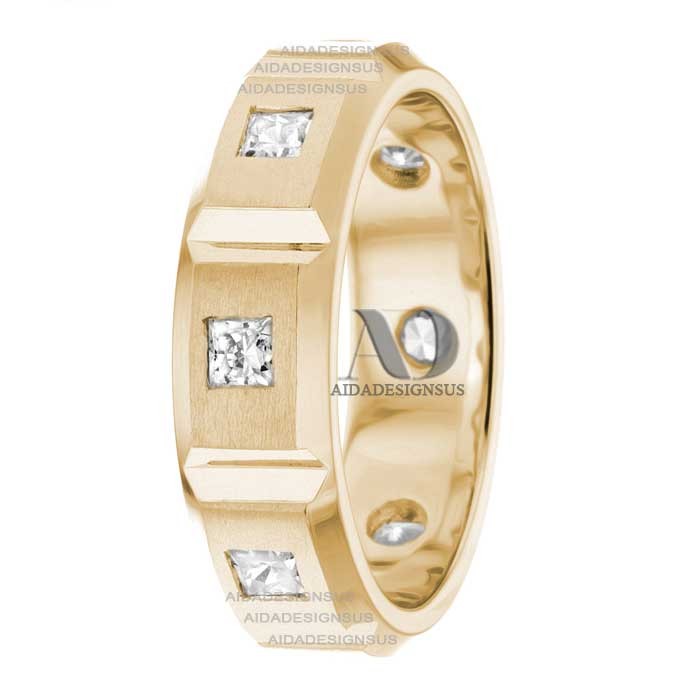 DW1AD450 Yellow Gold Diamond Wedding Bands