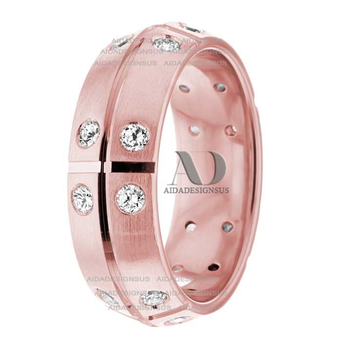 DW1AD475 Rose Gold Diamond Wedding Band