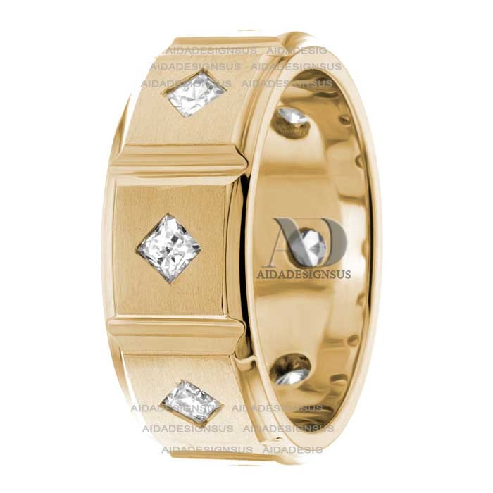 DW1AD480 Yellow Gold Diamond Wedding Bands