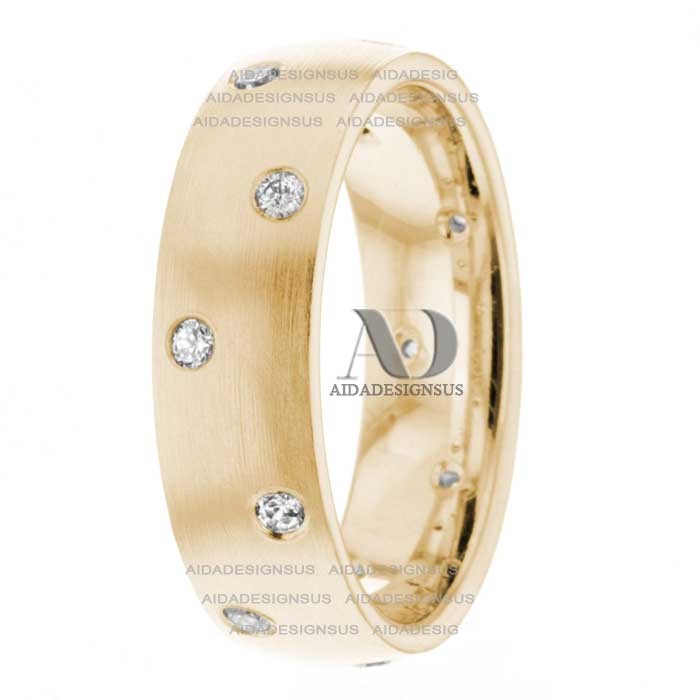 DW9AD000 Yellow Gold Diamond Wedding Bands