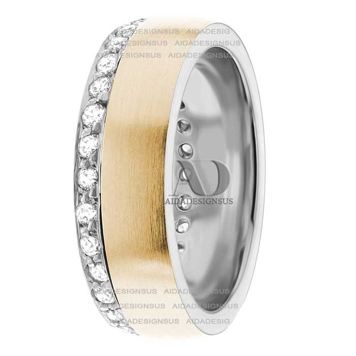 DW9AD017 Two Tone Diamond Ring