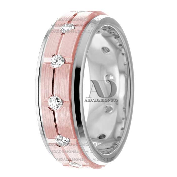 DW9AD026 Two Tone Diamond Ring