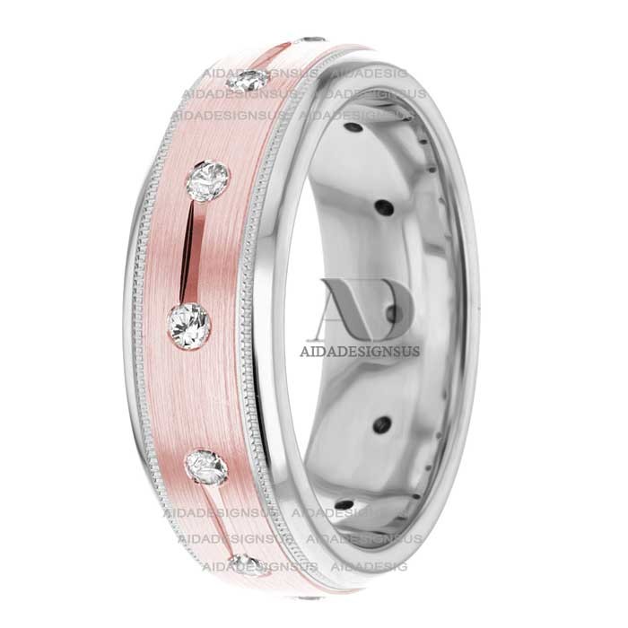 Rose & White Gold Diamond Ring