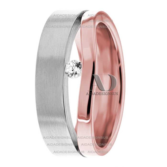 Rose & White Gold Diamond Ring