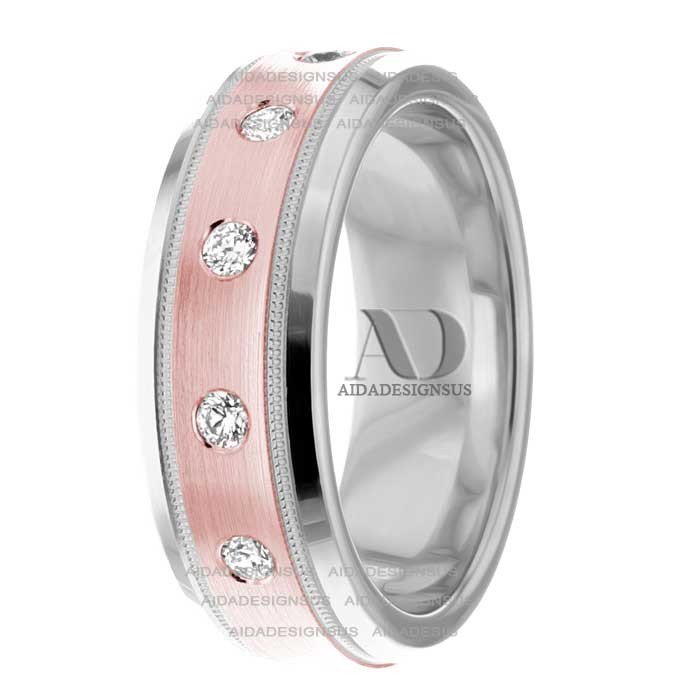 Rose & White Gold Diamond Ring