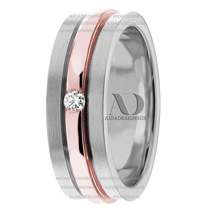 Rose & White Gold Diamond Ring