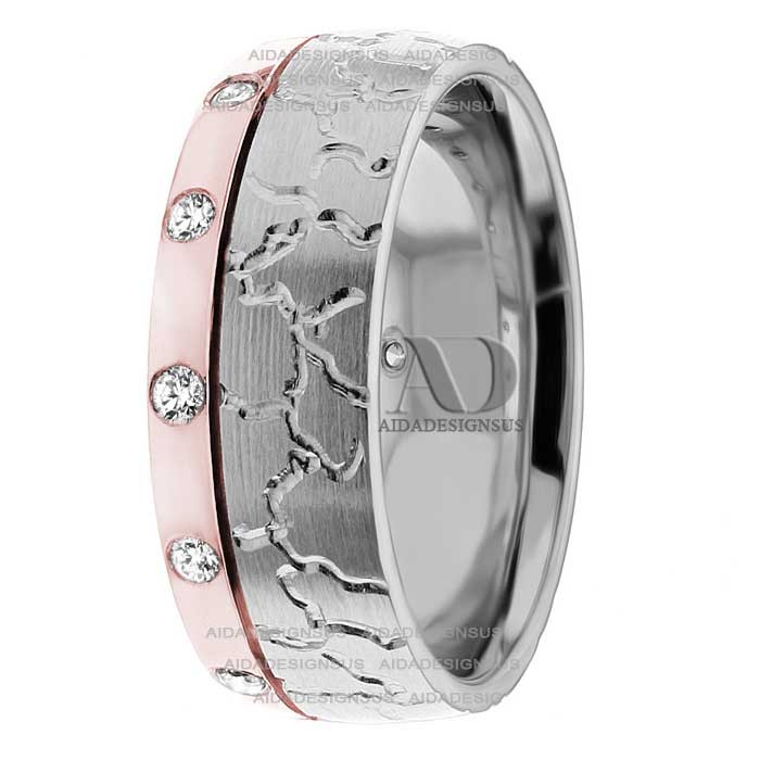 Rose & White Gold Diamond Ring