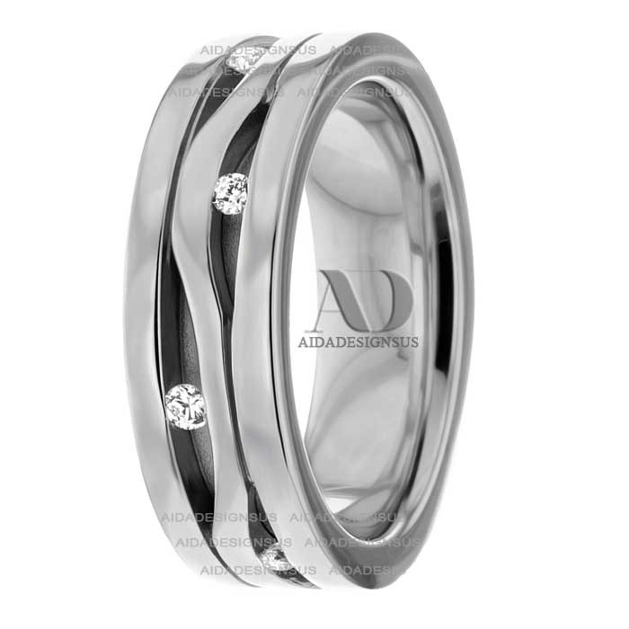 DW9AD052 White Gold Diamond Wedding Ring 