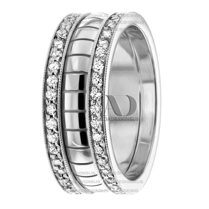 DW9AD059 White Gold Diamond Wedding Ring 