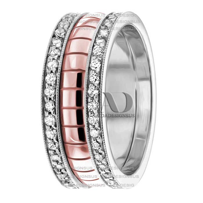 Rose & White Gold Diamond Ring